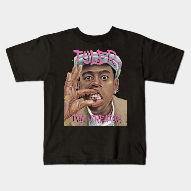 Tyler, the creator Kids T-Shirt by BONGwattitu